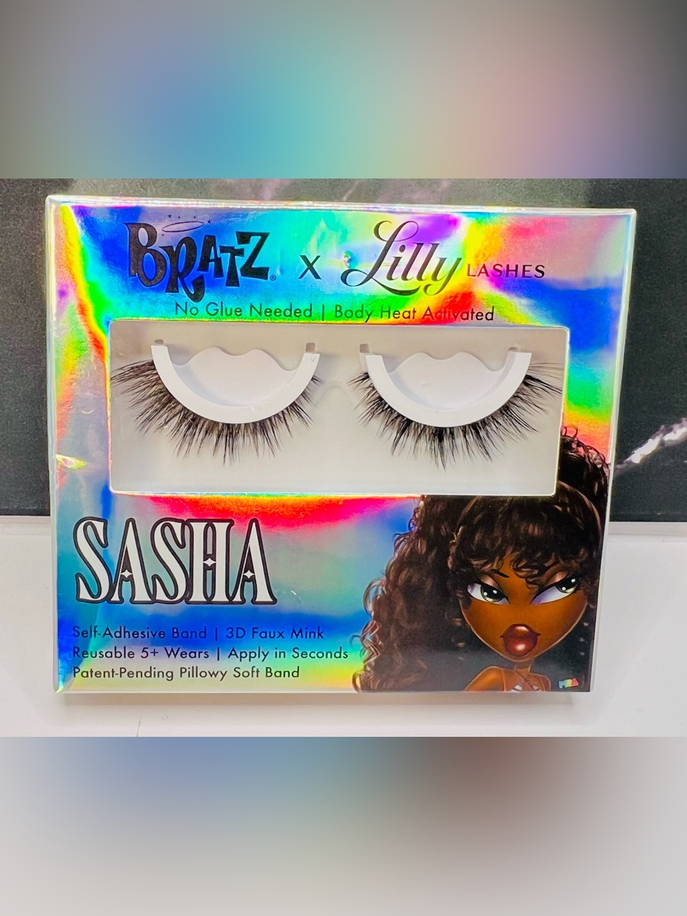 Bratz x Lilly Lashes Sasha Self-Adhesive Faux Mink Lashes - Black Sealed in Box